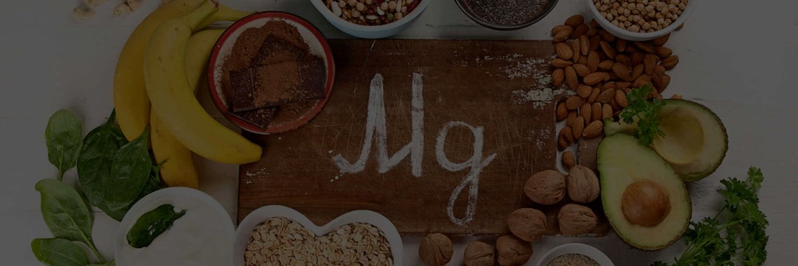 Magnesium foods and chemical Mg symbol