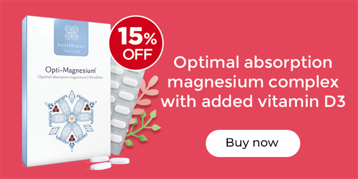 Opti-Magnesium - 15% off. Optimal absorption magnesium complex with added vitamin D3. Buy now