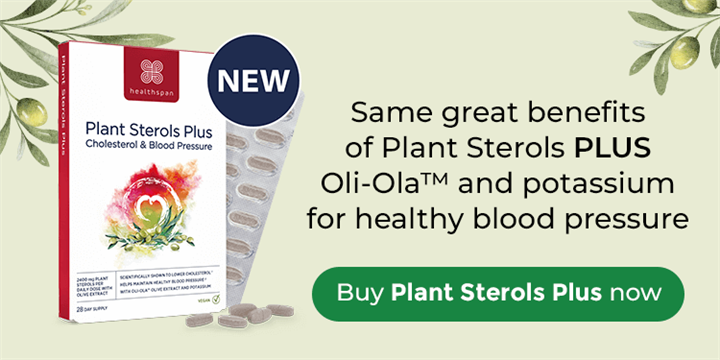 Same great benefits of Plant Sterols PLUS Oli-Ola and potassium for healthy blood pressure - Buy Plant Sterols Plus now