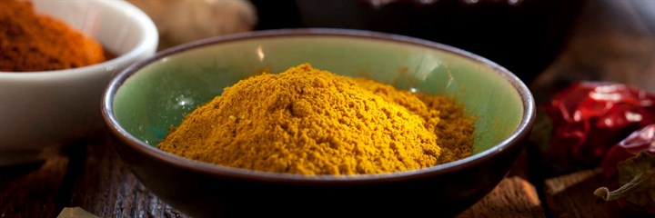 A bowl of powdered turmeric