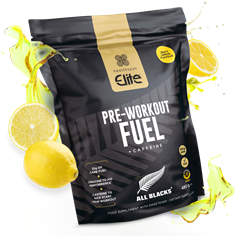 Elite All Blacks Pre−Workout Fuel + Caffeine