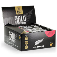Elite All Blacks Plant-Based HiLo Protein Bar - White Chocolate Raspberry